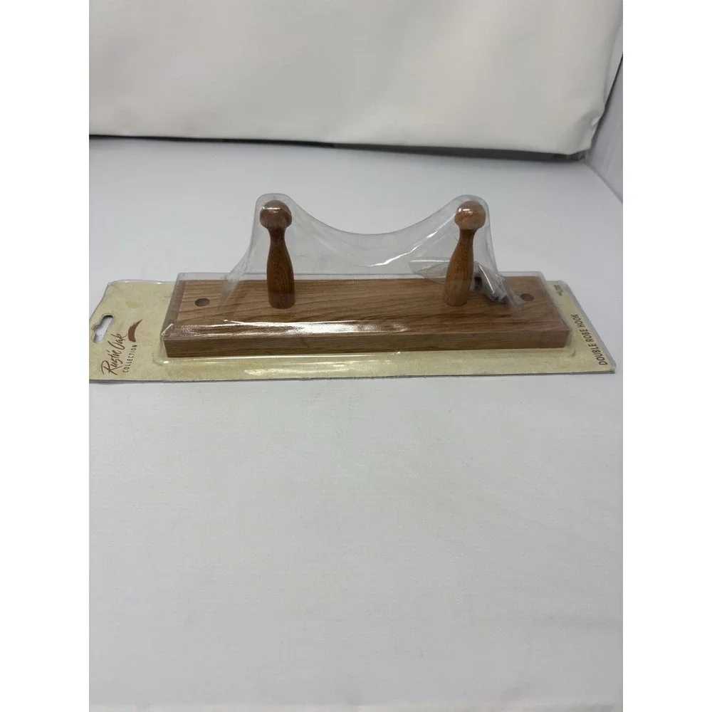 Vintage 1993 Rustic Collection Towel Robe Hook Wall Mounted Wood Coat Two-Peg